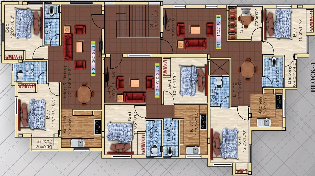 Floor Plan of Meera Ashvins in Perumbakkam, Chennai - Image 343255