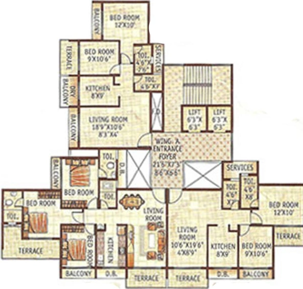 Floor Plan of Sun Bhoomi Heights in Kamothe, Navi Mumbai - Image 257557