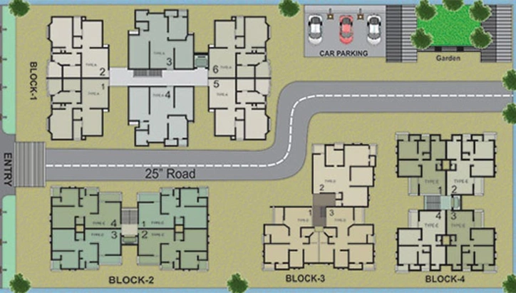 Master Plan of Sun Aalekh in Vastrapur, Ahmedabad - Image 268770
