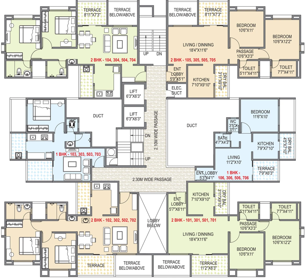 Floor Plan of Space West Wind Park in Hinjewadi, Pune - Image 350191
