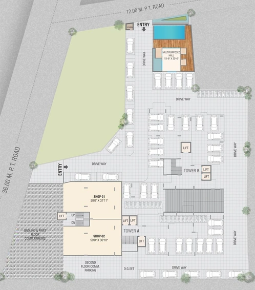 Master Plan of Jainam Sky Memories in Manjalpur, Vadodara - Image 128423