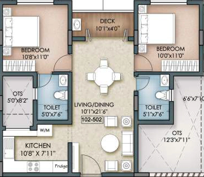 2 BHK Flat in VNR Belmont in Maduravoyal, Chennai - Image 881800