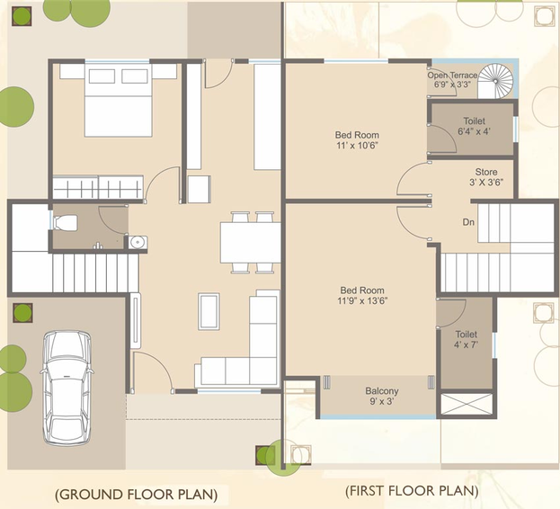 3 BHK House/Villa in Ambica Kishan Vintage 2 in Waghodia Road, Vadodara - Image 801642