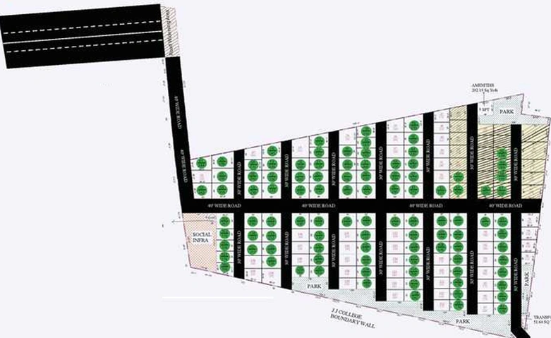 Master Plan of Akshita E City Enclave in Tukkuguda, Hyderabad - Image 302553