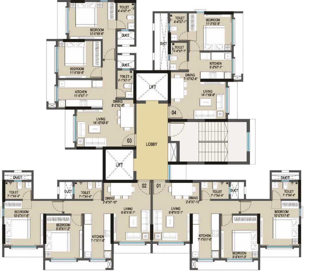 Floor Plan of Empire Fairmont in Borivali West, Mumbai - Image 327318