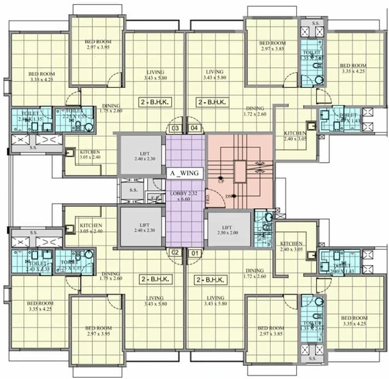 Floor Plan of Pride Park Royale in Pimple Saudagar, Pune - Image 310849