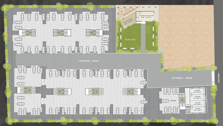 Master Plan of Mangalam Pushpam Heights 2 in Tarsali, Vadodara - Image 128830