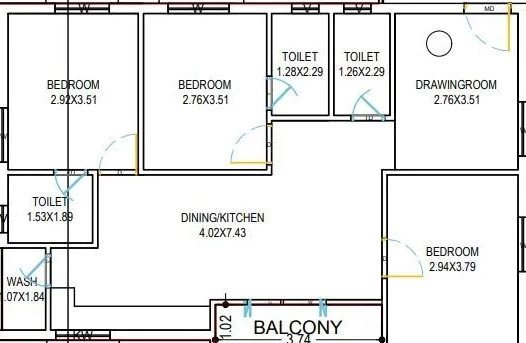 3 BHK Flat in Akshita Heights 1 in Alwal, Hyderabad - Image 866499