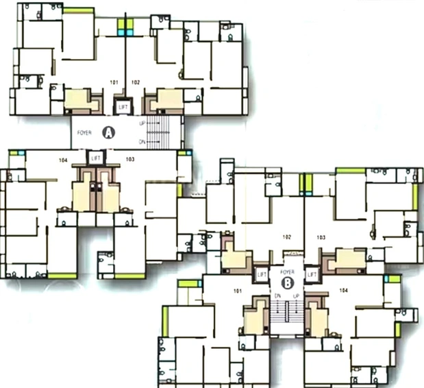 Floor Plan of JP Iscon Riverside in Shahibaug, Ahmedabad - Image 263820