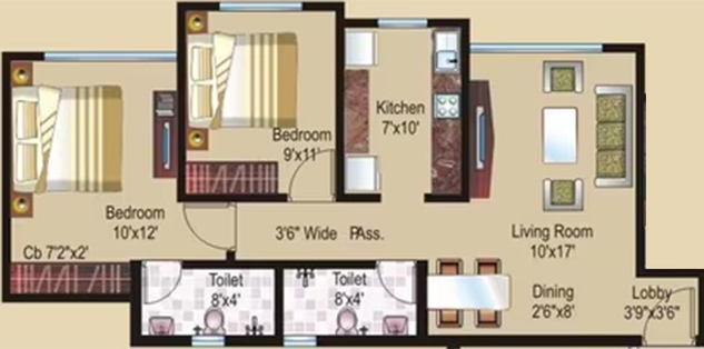 2 BHK Flat in Sheth Athena in Thane West, Thane - Image 846232