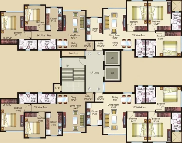 Floor Plan of Sheth Athena in Thane West, Thane - Image 251835