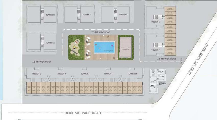 Master Plan of Kirtan Mahima Resicom in Makarpura, Vadodara - Image 128396