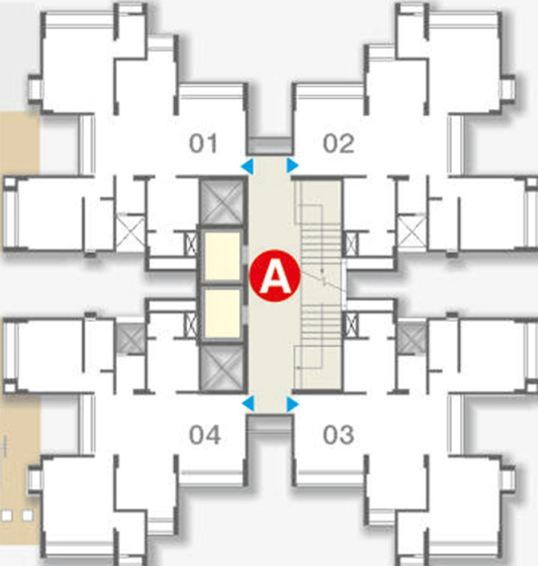Floor Plan of Gala Glory in South Bopal, Ahmedabad - Image 262913