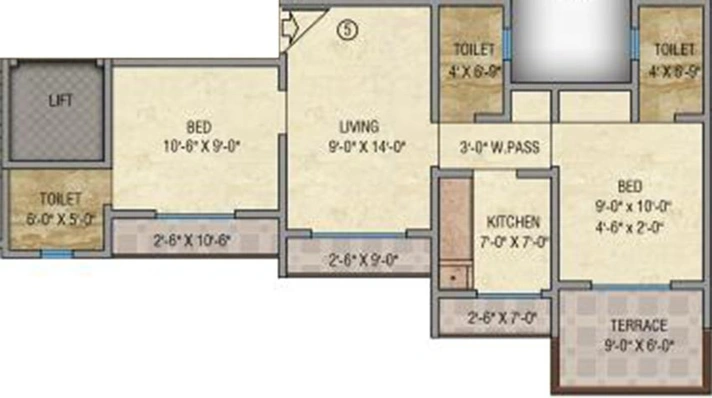 2 BHK Flat in Mayfair Vishwaraja in Titwala, Thane - Image 841034