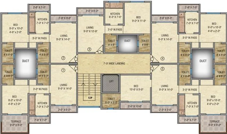 Floor Plan of Mayfair Vishwaraja in Titwala, Thane - Image 242948
