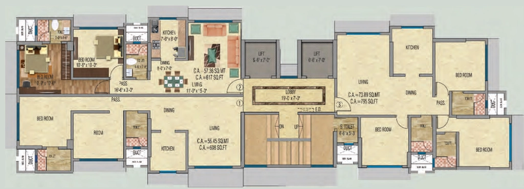 Floor Plan of Mayfair Shyam in Borivali West, Mumbai - Image 333148