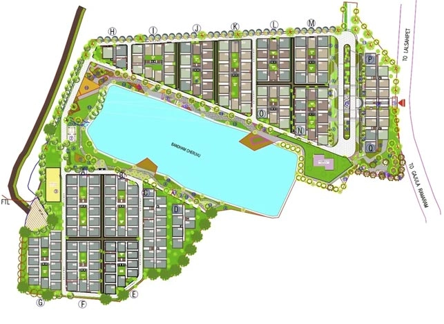 Master Plan of SNR Lake View Valley in Gajulramaram, Hyderabad - Image 315176