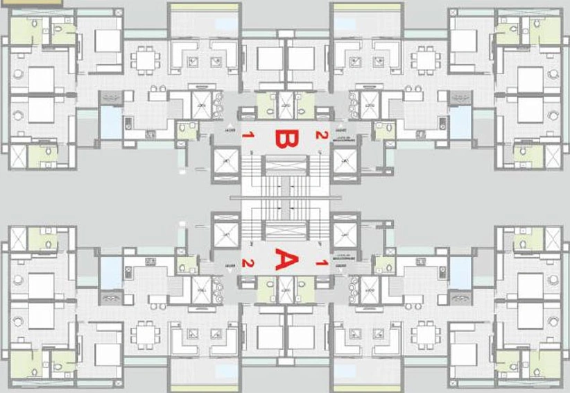 Floor Plan of Gala Imperia in Thaltej, Ahmedabad - Image 272639