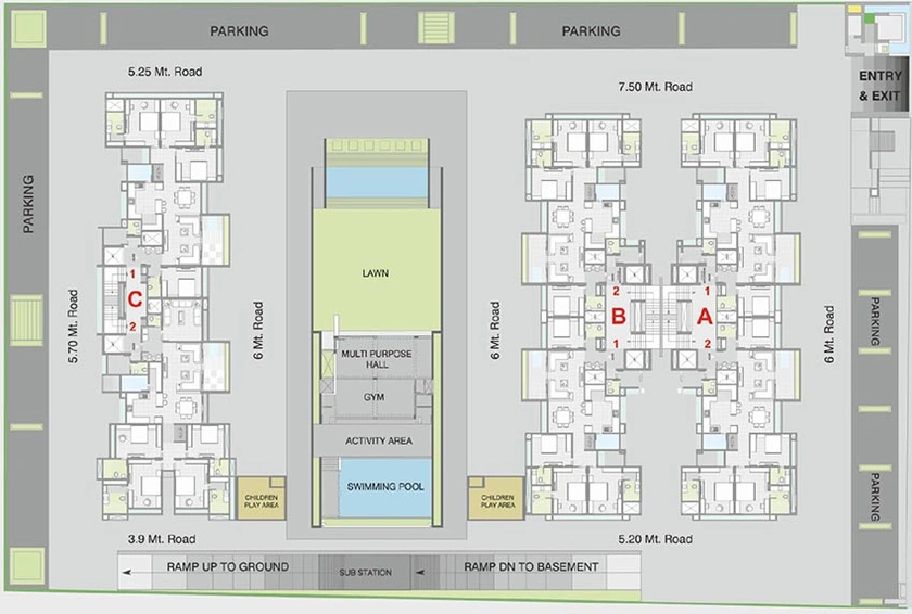Master Plan of Gala Imperia in Thaltej, Ahmedabad - Image 272638
