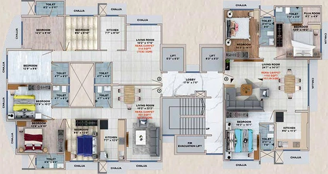 Floor Plan of Sumit One in Borivali West, Mumbai - Image 240510