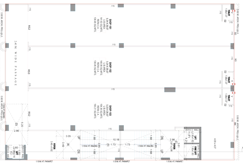 Floor Plan of Sahjanand The Capital 3 in Navrangpura, Ahmedabad - Image 358085
