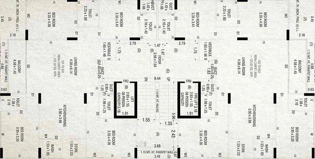 Floor Plan of Swara Lavanya in Navrangpura, Ahmedabad - Image 269923