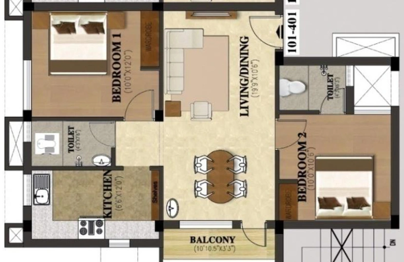 2 BHK Flat in Pearl Sardar in Perungalathur, Chennai - Image 840624