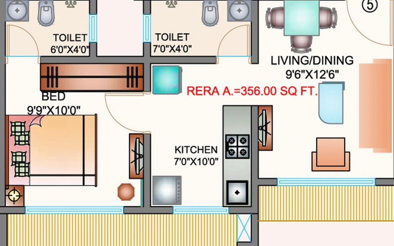 1 BHK Flat in Je & Vee Kedarnath in Dahisar East, Mumbai - Image 462158