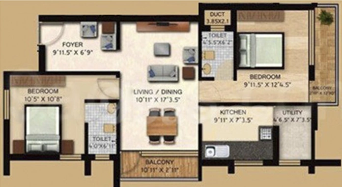 2 BHK Flat in Pearl Symphony in Tambaram, Chennai - Image 840636