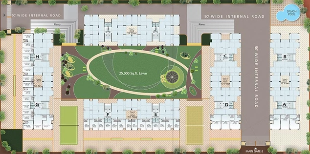 Master Plan of Dharmadev Swaminarayan Park 3 in Vasna, Ahmedabad - Image 262755