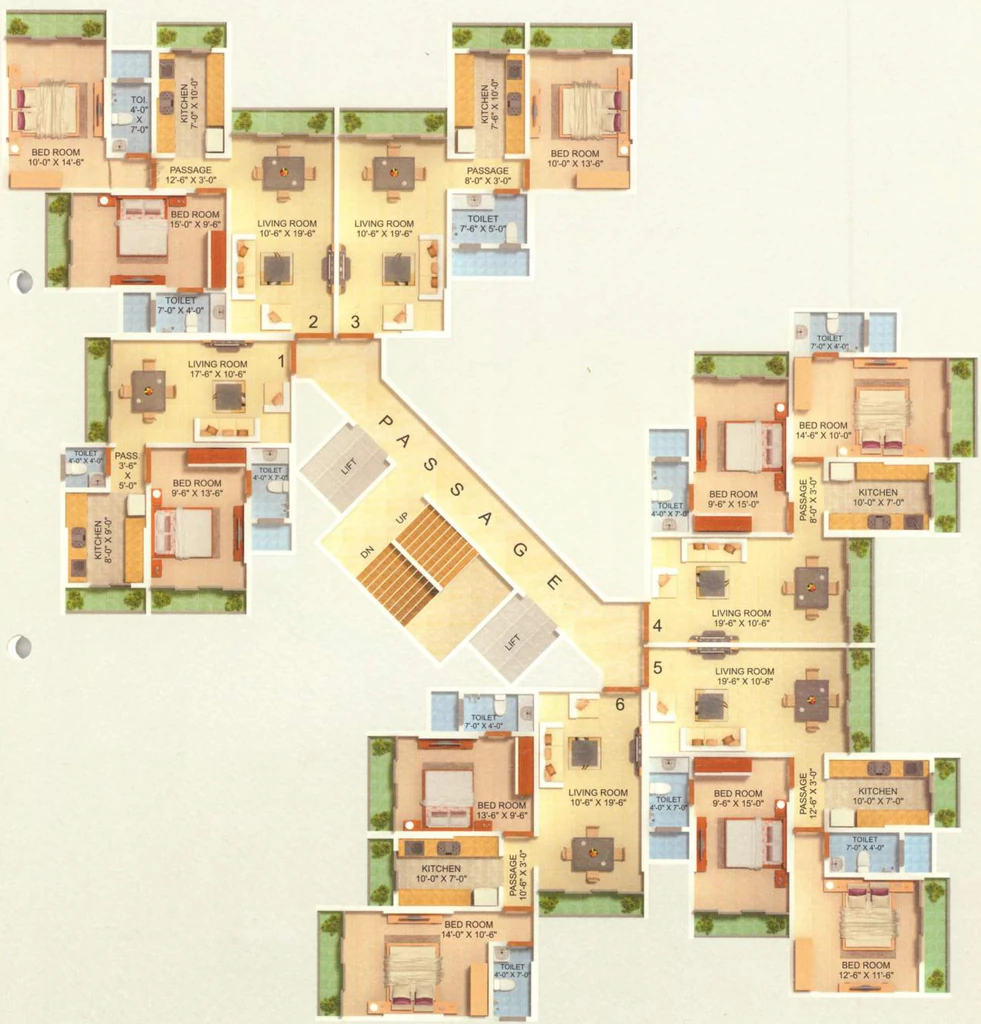 Floor Plan of Srishti Panch Vati in Powai, Mumbai - Image 336328