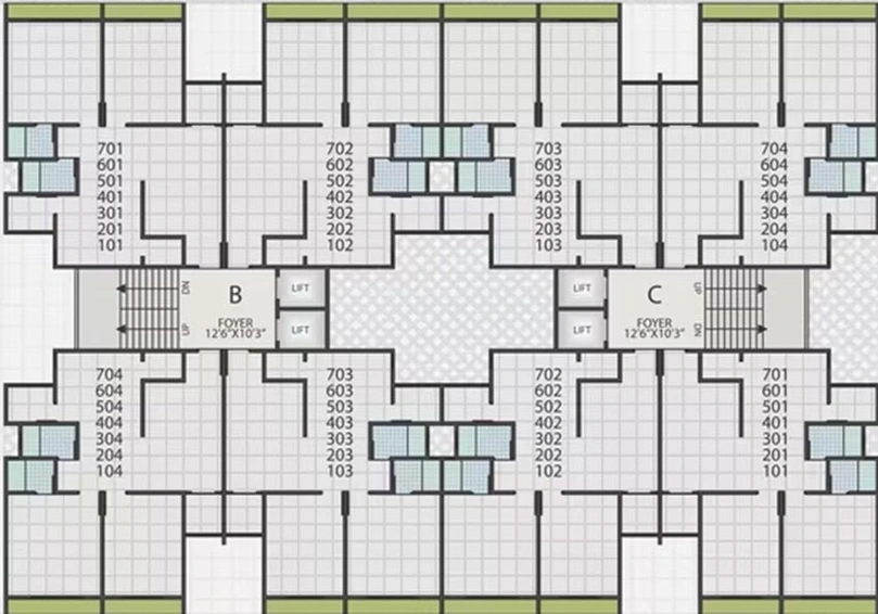 Floor Plan of Suryam Grace in Vastral, Ahmedabad - Image 269870