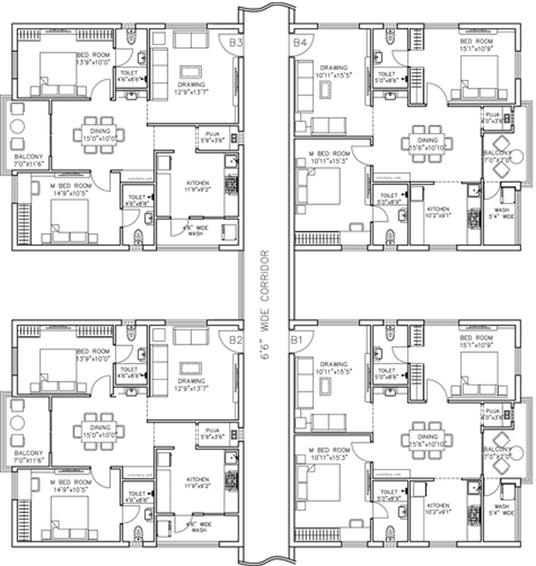 Floor Plan of Amigo United Avenues in Narsingi, Hyderabad - Image 123903