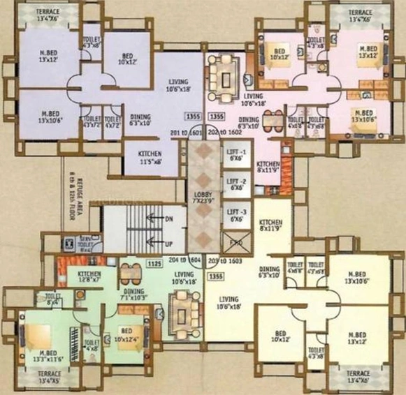 Floor Plan of Neelsidhi Tower in Vashi, Navi Mumbai - Image 252023