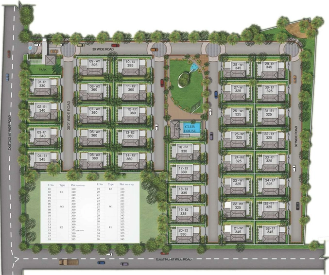 Master Plan of CPR Palm Ridge Villas in Kondapur, Hyderabad - Image 123925