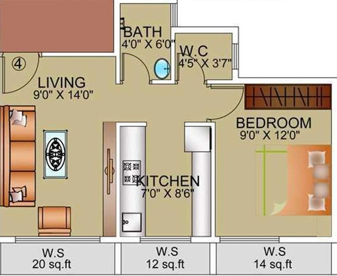 1 BHK Flat in Neelsidhi Neel Viveza in Ulwe, Navi Mumbai - Image 840738