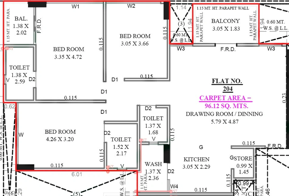 3 BHK Flat in Seventh Orchid in Jagatpur, Ahmedabad - Image 846992