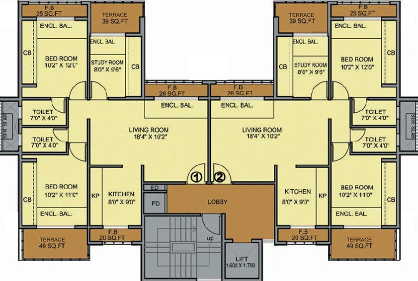 Floor Plan of NeelSidhi Prime in Panvel, Navi Mumbai - Image 252343