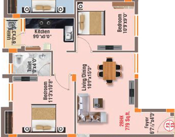2 BHK Flat in GP Lake Spirea in Korattur, Chennai - Image 837701