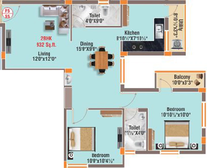 2 BHK Flat in GP Lake Spirea in Korattur, Chennai - Image 837703