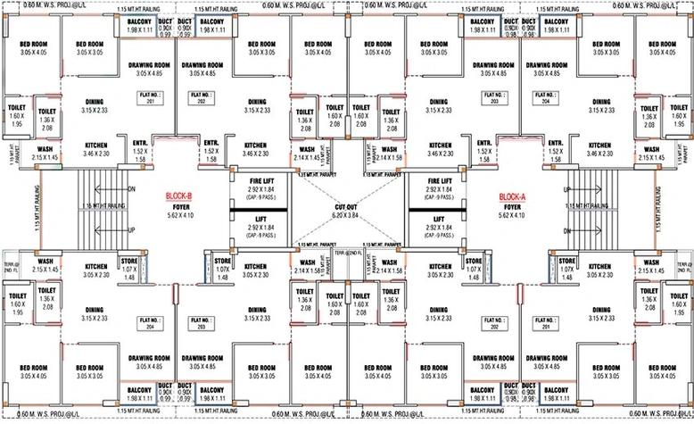 Floor Plan of Royal Crown in Vaishnodevi Circle, Ahmedabad - Image 266535