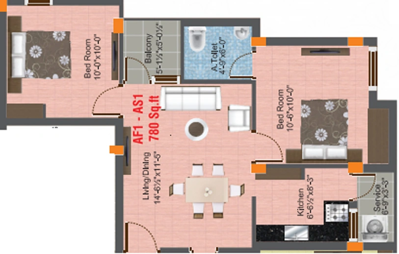 2 BHK Flat in GP New Springs in Thirumullaivoyal, Chennai - Image 837711