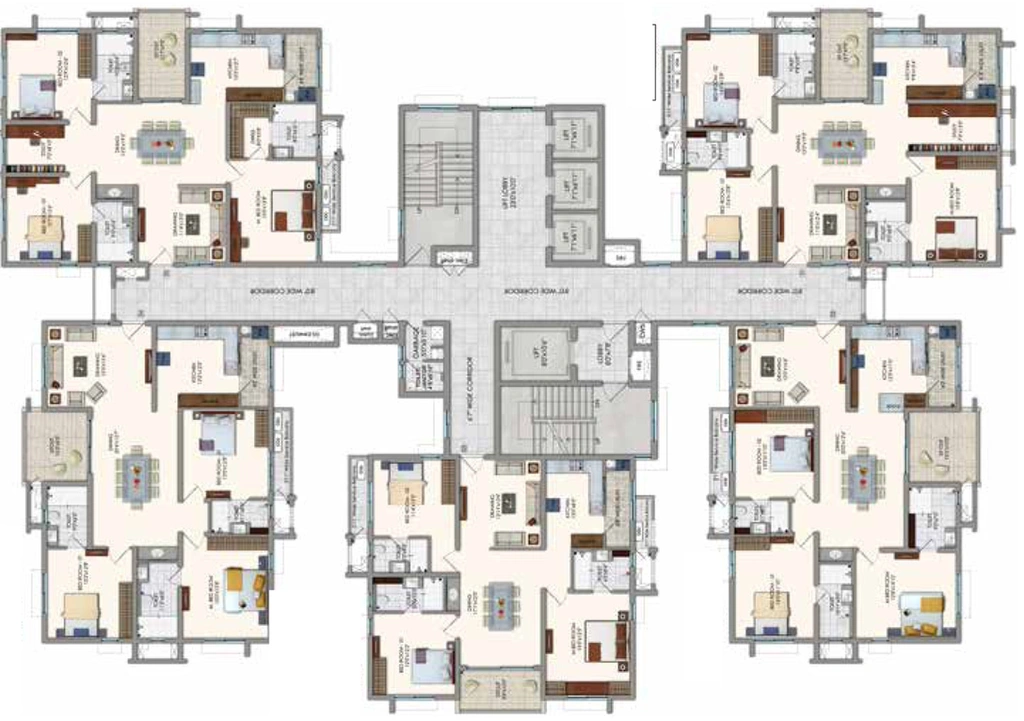 Floor Plan of Jayabheri The Nirvana in Gopanpally, Hyderabad - Image 123943