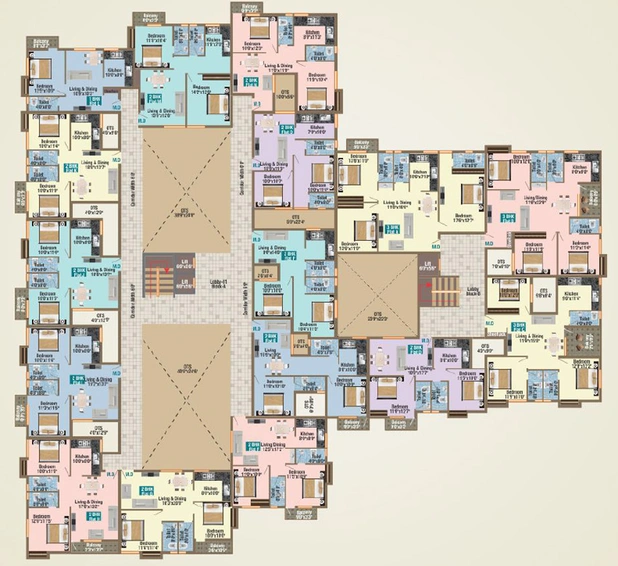 Floor Plan of GP Pearl Iris in Ayapakkam, Chennai - Image 236522
