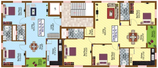 Floor Plan of GP Homes Peace Rhythm in Korattur, Chennai - Image 237000