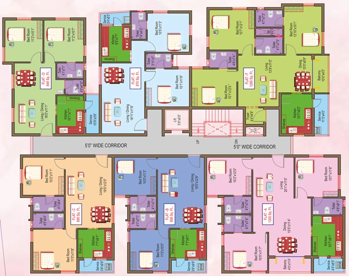 Floor Plan of GP Valencia in Ayanambakkam, Chennai - Image 237086