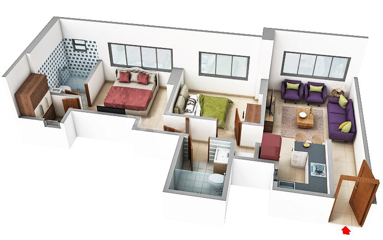 2 BHK Flat in Omkar Meridia in BKC, Mumbai - Image 881359