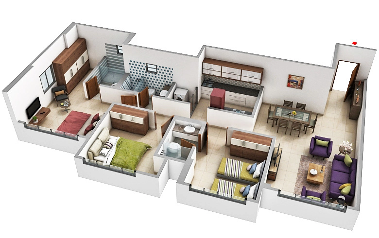 3 BHK Flat in Omkar Meridia in BKC, Mumbai - Image 881360