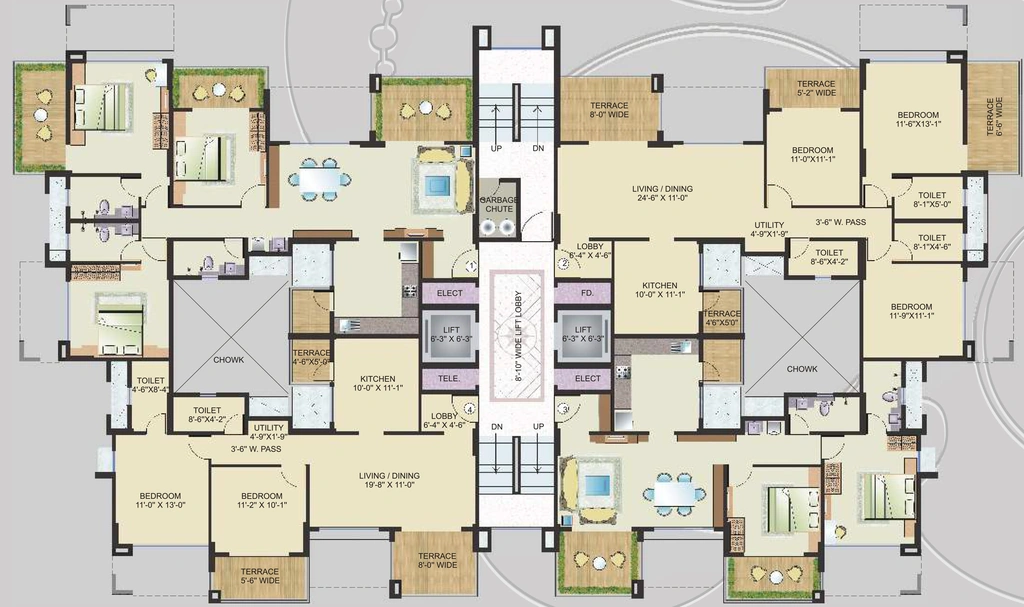 Floor Plan of Maruti The Iconic Living in Baner, Pune - Image 350027