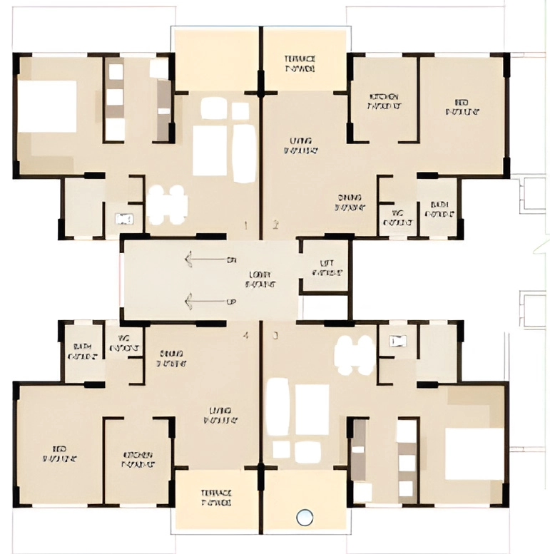 Floor Plan of Maruti Dreamville in Hadapsar, Pune - Image 350021